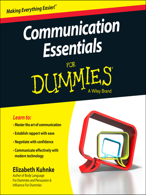 Title details for Communication Essentials For Dummies by Elizabeth Kuhnke - Available